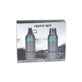 Slazenger Active Sport Mor 3'lü 125 ml Erkek Parfüm 150 ml Deodarant Set
