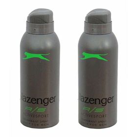 Slazenger Active Sport Yeşil 2x150 ml Erkek Sprey Deodorant