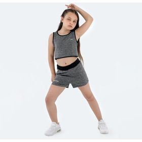 Slazenger Desta Koyu Gri Kız Çocuk Şort Takım