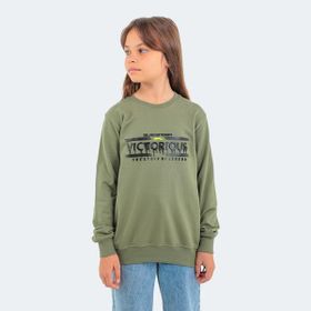 Slazenger Duna In Haki Unisex Çocuk Sweatshirt