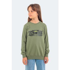 Slazenger Duna In Haki Unisex Çocuk Sweatshirt