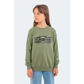 Slazenger Duna In Haki Unisex Çocuk Sweatshirt