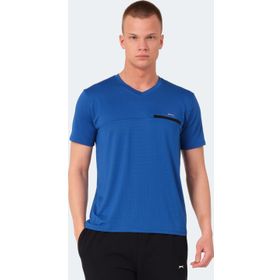 Slazenger Kallias Saks Mavi Erkek T-shirt