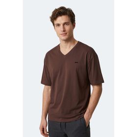 Slazenger Katre Erkek V Yaka Kahve Tişört