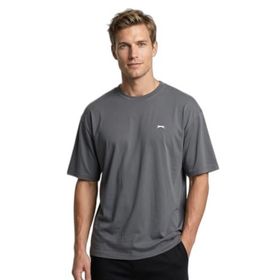 Slazenger KEANE Erkek Oversıze Gri Tişört