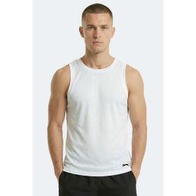 Slazenger Korba Erkek Kolsuz Beyaz Tişört