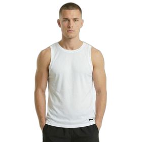 Slazenger Korba Erkek Kolsuz Beyaz Tişört