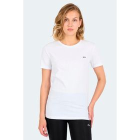 Slazenger KORNELI I Kadın Slim Fit Beyaz Tişört