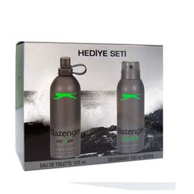 Slazenger Parfüm EDT 125 ml + 150 ml Erkek Deodorant Yeşil Kofre Set