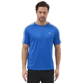 Slazenger REWIND Erkek Saks Mavi Tişört