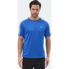 Slazenger REWIND Erkek Saks Mavi Tişört