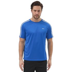 Slazenger REWIND Erkek Saks Mavi Tişört