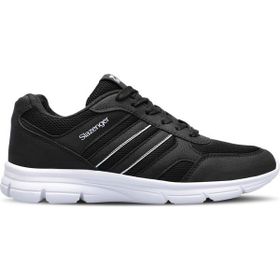 Slazenger SA13RE060 Efrat Siyah Beyaz Erkek Sneaker Ayakkabı