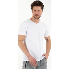 Slazenger Sargon KTN Beyaz Erkek Kısa Kol T-Shirt