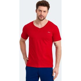Slazenger Sargon KTN Kırmızı Erkek T-shirt