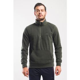 Slazenger Solid Haki Erkek Sweatshirt