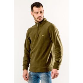 Slazenger Solid Haki Erkek Sweatshirt