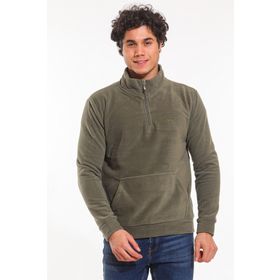 Slazenger Solid Haki Erkek Sweatshirt