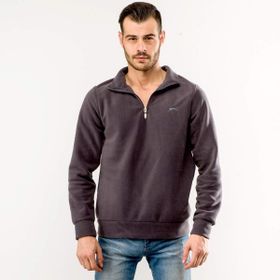 Slazenger Solid Koyu Gri Erkek Sweatshirt