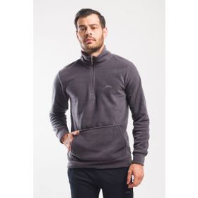 Slazenger Solid Koyu Gri Erkek Sweatshirt