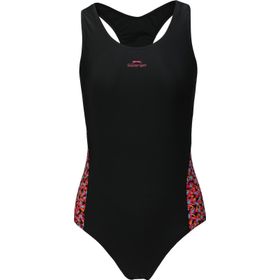 Slazenger SPL RacerBack LD43 Siyah Fuşya Kadın Mayo