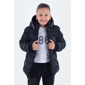 Slazenger ST21JC009-400 Captain Lacivert Erkek Çocuk Mont