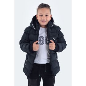 Slazenger ST21JC009-400 Captain Lacivert Erkek Çocuk Mont