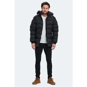 Slazenger ST21JE011-500 Harshall Siyah Erkek Mont