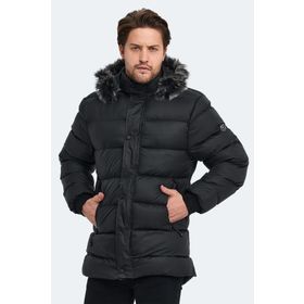 Slazenger ST21JE011-500 Harshall Siyah Erkek Mont