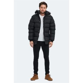 Slazenger ST21JE011-500 Harshall Siyah Erkek Mont