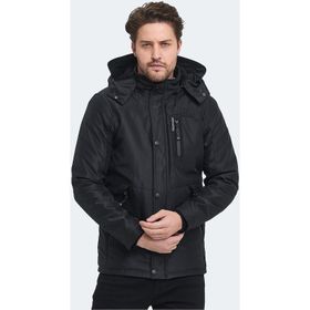 Slazenger ST23JE009-500 Hankin Siyah Erkek Mont