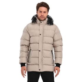 Slazenger ST23JE027-280 Heck Taş Gri Erkek Mont
