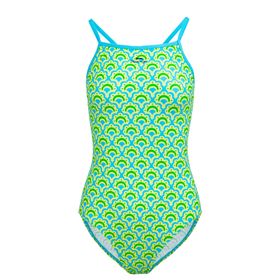 Slazenger Tie Back LD43 Yeşil / Sarı Kadın Mayo