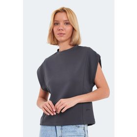 Slazenger Vıncenza Koyu Gri Kadın T-shirt