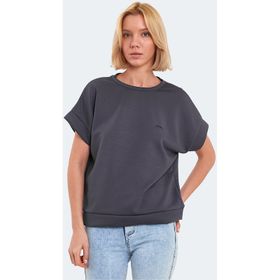 Slazenger Vinko Koyu Gri Kadın T-shirt