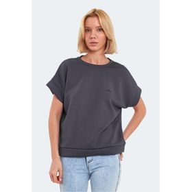 Slazenger Vinko Koyu Gri Kadın T-shirt