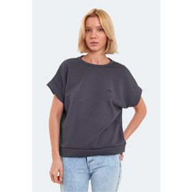 Slazenger Vinko Koyu Gri Kadın T-shirt