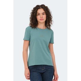 Slazenger Viraj Su Yeşili Kadın T-shirt