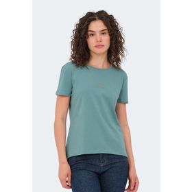 Slazenger Viraj Su Yeşili Kadın T-shirt