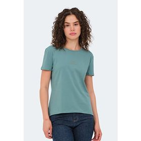 Slazenger Viraj Su Yeşili Kadın T-shirt