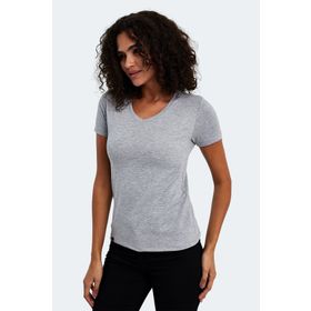 Slazenger Vivek Gri Kadın T-shirt