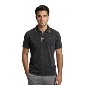 Slazenger ZALE Erkek Polo Yaka Siyah Tişört