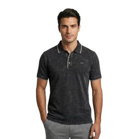 Slazenger ZALE Erkek Polo Yaka Siyah Tişört
