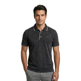 Slazenger ZALE Erkek Polo Yaka Siyah Tişört