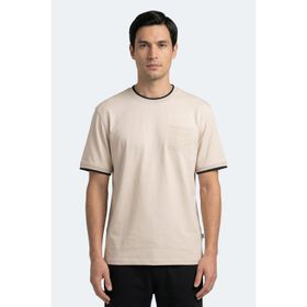 Slazenger ZAVIER Erkek Pamuklu Bej Tişört