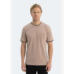 Slazenger ZAVIER Erkek Pamuklu Kahve Tişört
