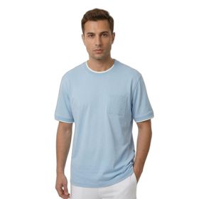 Slazenger ZAVIER Erkek Pamuklu Mavi Tişört