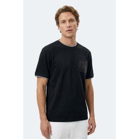Slazenger ZAVIER Erkek Pamuklu Siyah Tişört