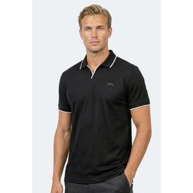 Slazenger ZITHER Erkek Polo Yaka Siyah Tişört