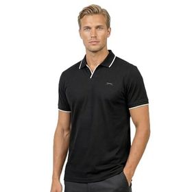 Slazenger ZITHER Erkek Polo Yaka Siyah Tişört